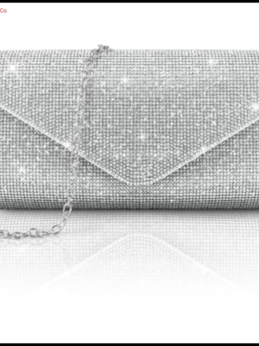 Rhinestone Satin Evening Clutch Crossbody Bag Detachable Chain Wedding Prom